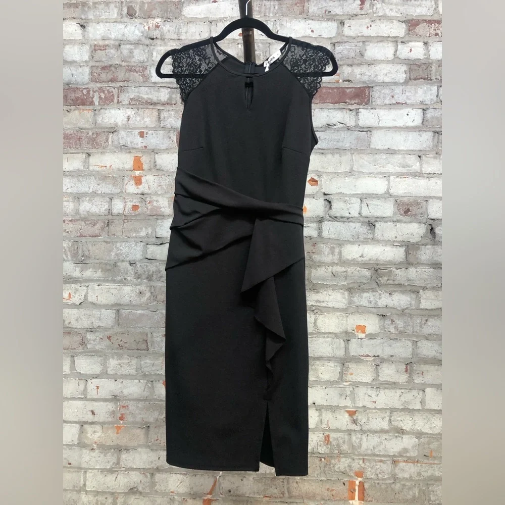 GRACE KARIN Front Slit Black Party Dress, Size Small - Picture 2 of 11